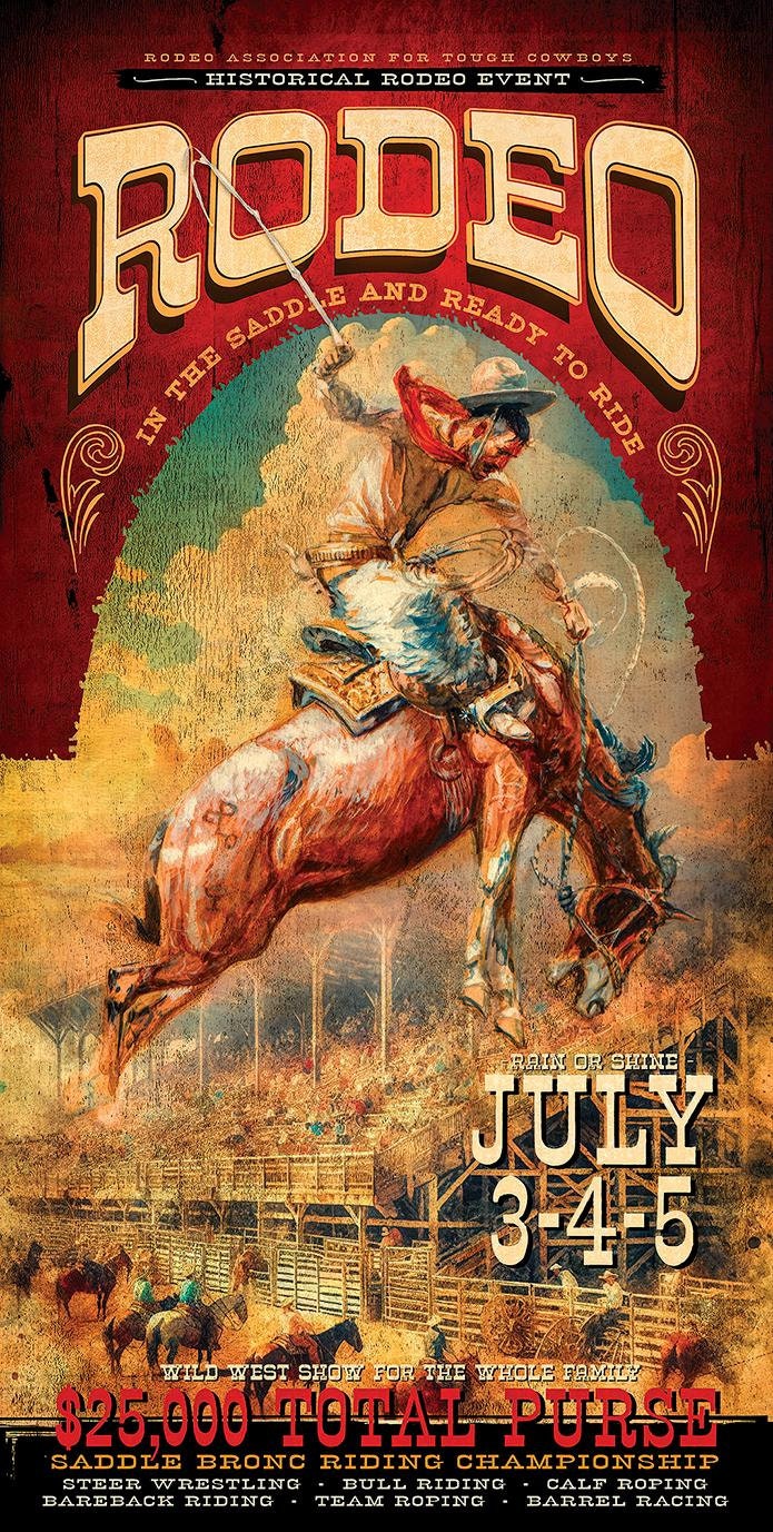 Ready to Ride Rodeo Poster - Etsy