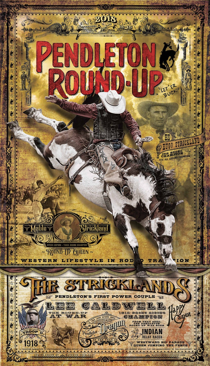 Pendleton Roundup Poster Etsy
