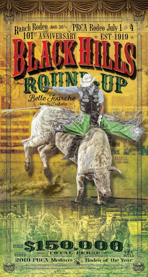 101st Black Hills Round-up Rodeo Poster - Etsy