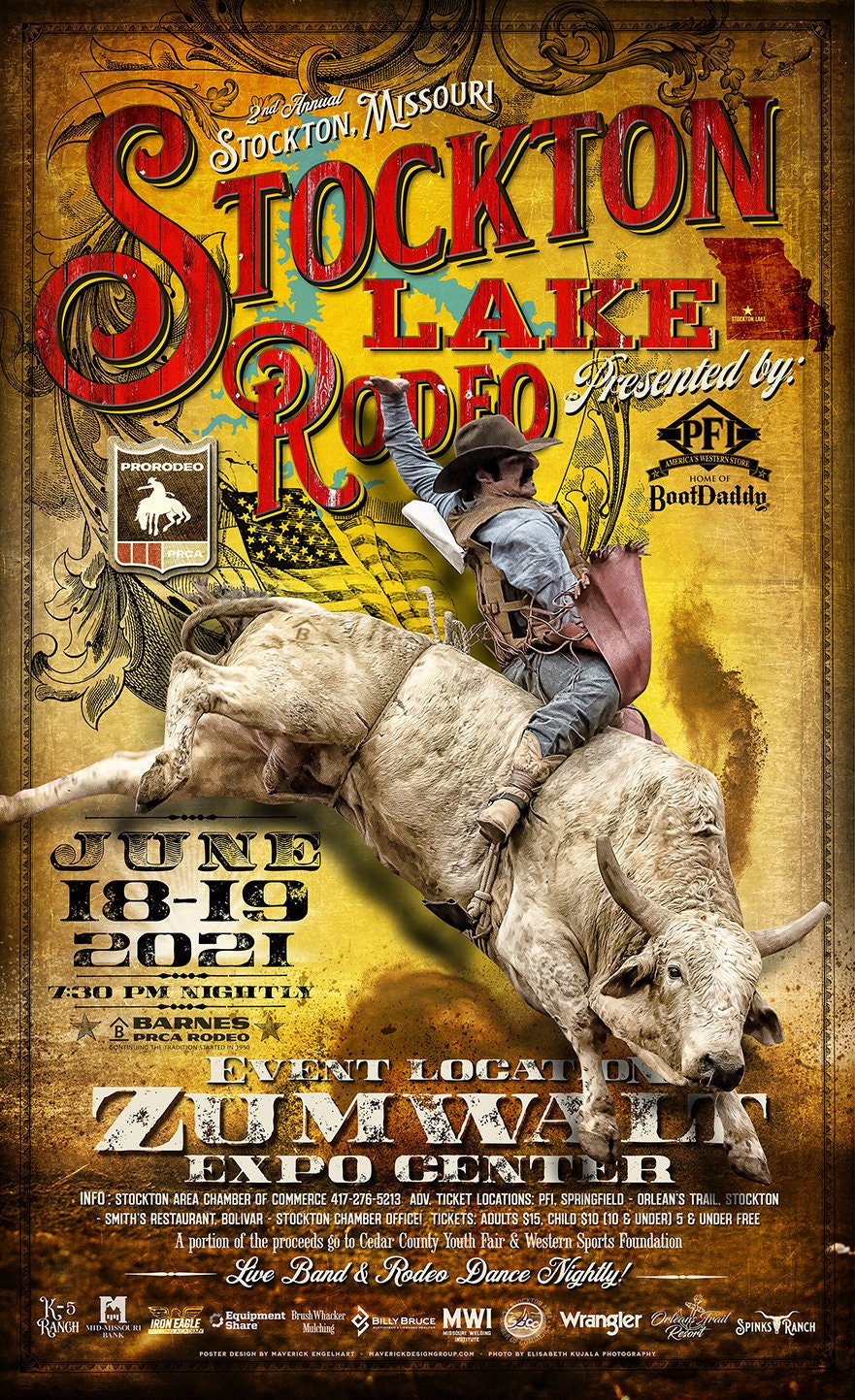 2021 Stockton Lake Rodeo Poster Etsy