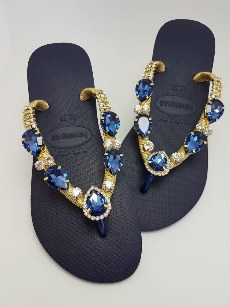 havaianas rhinestone flip flops