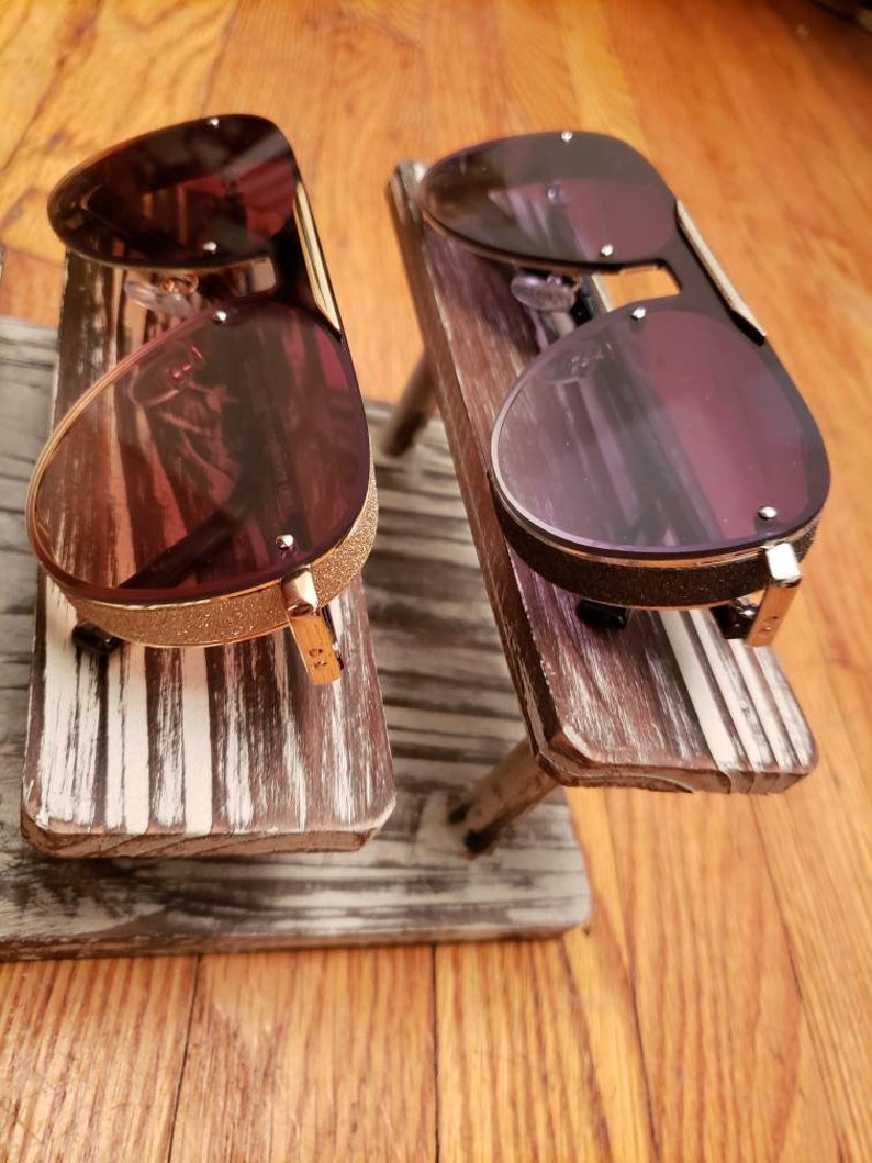 Black and Brown Glitter Me Aviator Sunglasses