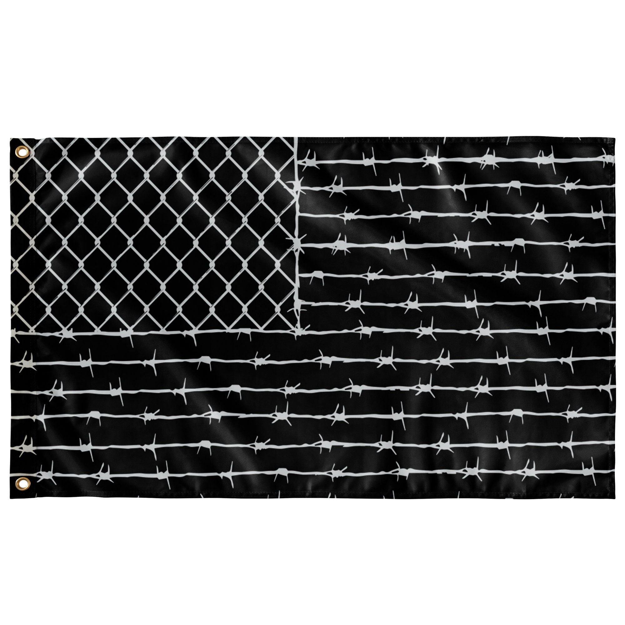 Barbed Wire American Printed Flags Single Side 3ft x 5ft Etsy