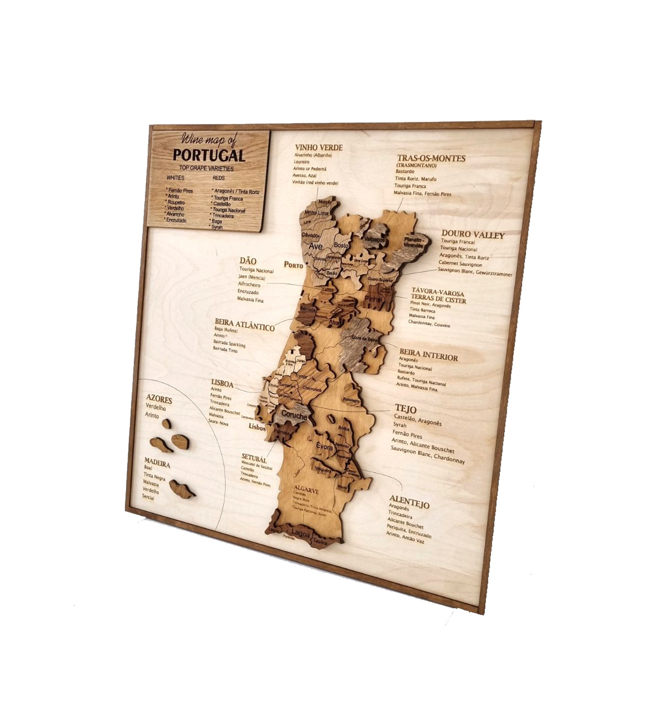 Portugal Wine Region Map - City Prints