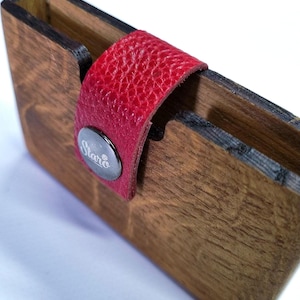 Estuche para tarjetas Tarjetero de madera Tarjetero personalizado Billetera de madera Estuche para tarjetas de visita Billetera de cuero para tarjetas de crédito Regalo personalizado con grabado