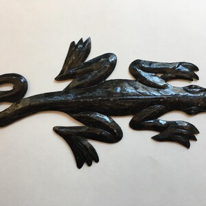 Haiti Steel Drum Folk Lizard Charming Metalwork Wall Decor Haitian Fair Trade Metal Work Gecko Sculpture Housewarming Gift (MR633)