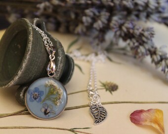 Collana Tonda Acciaio E Argento Resina Verde Non Ti Scordar