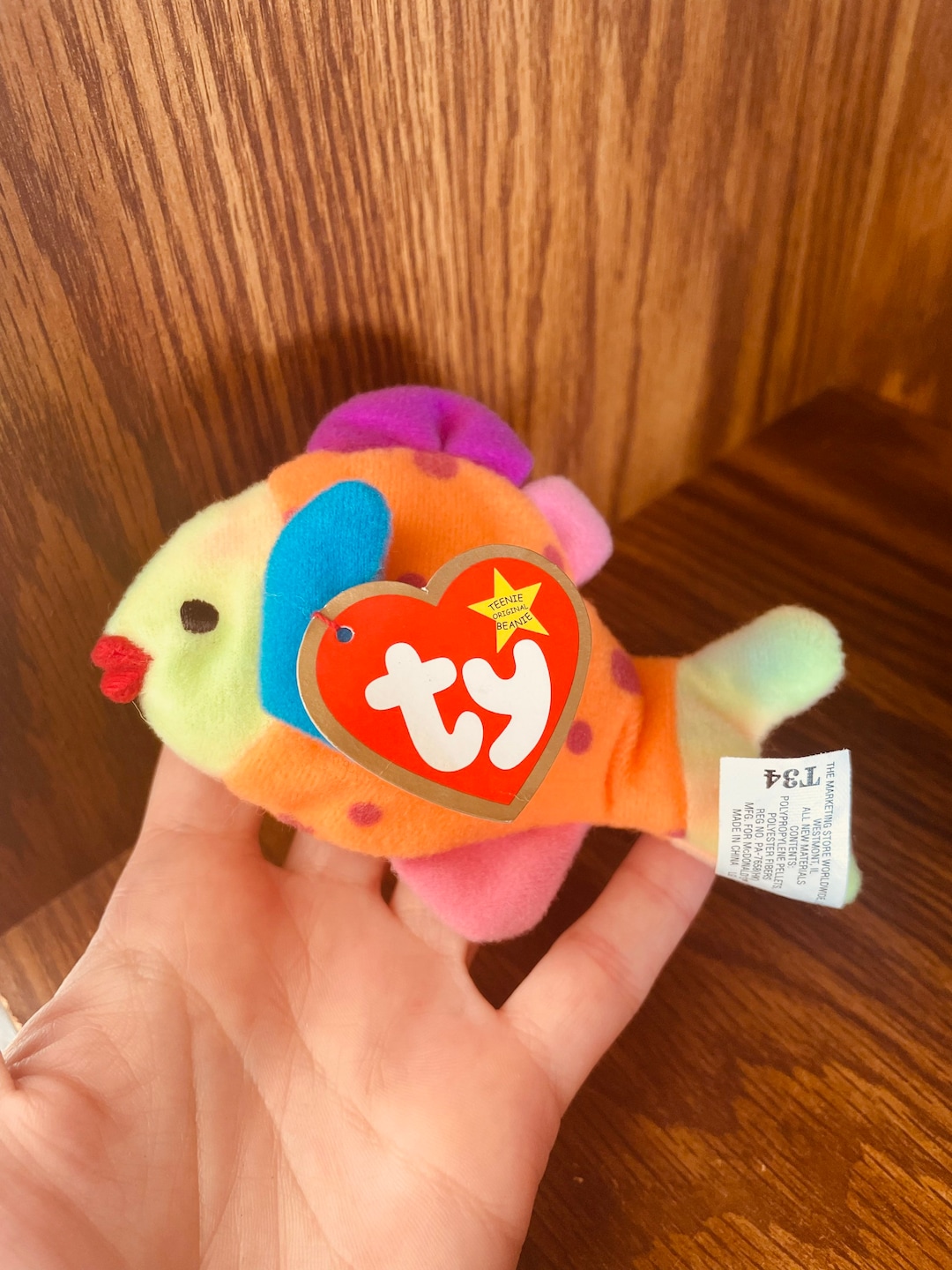 90s Teenie Beanie Baby Lips the Fish Etsy