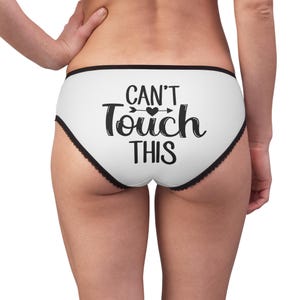 Damesslip, Can&#39;t Touch This Sassy Panties, ondergoed, lingerie, grappig cadeau, brutale panty, string met nieuwigheid