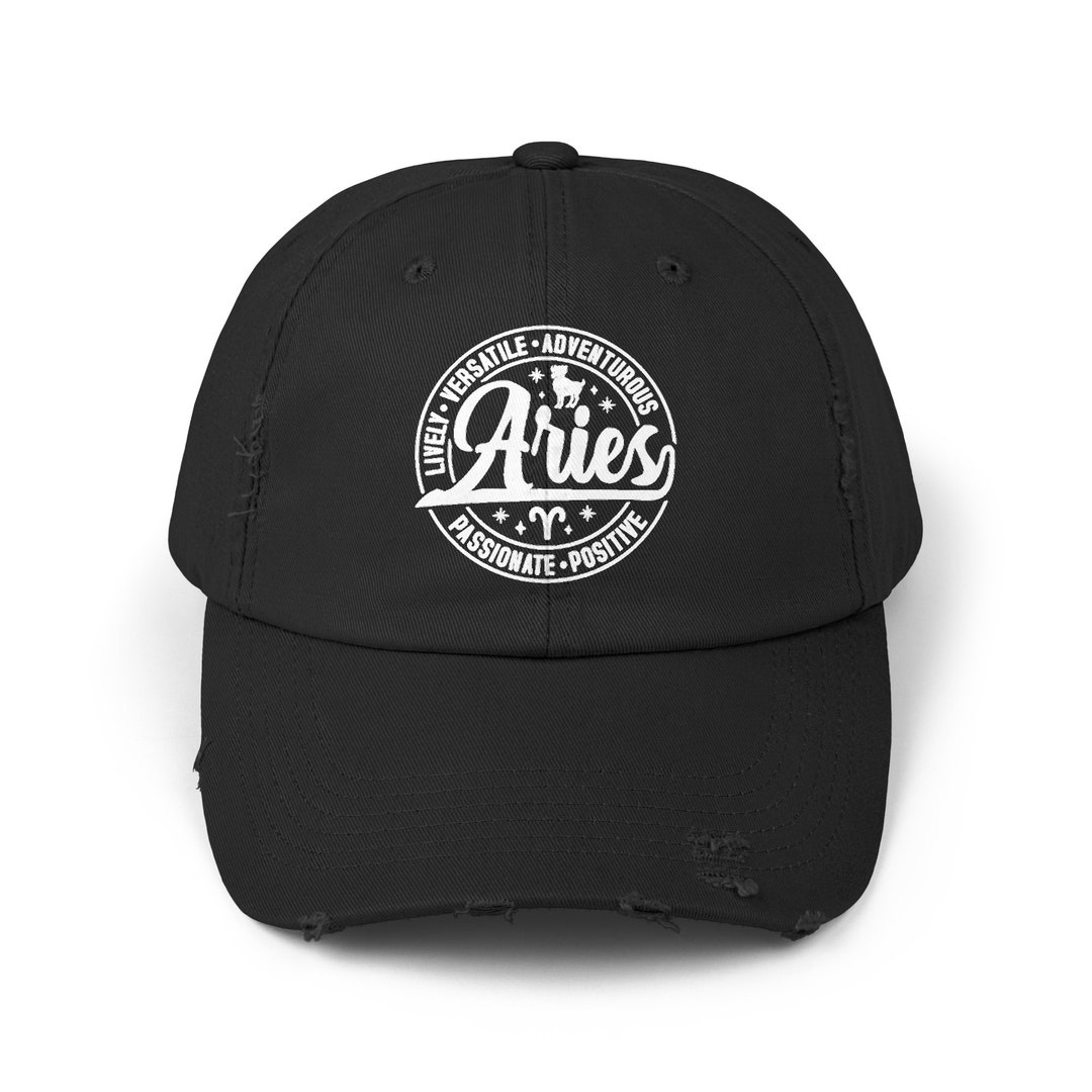 Star Sign Cap Aries Zodiac Embroidered Baseball Cap | Adjustable Cotton Twill Hat ...