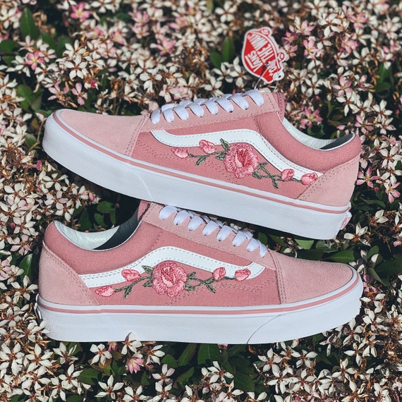 vans custom rose vans custom rose