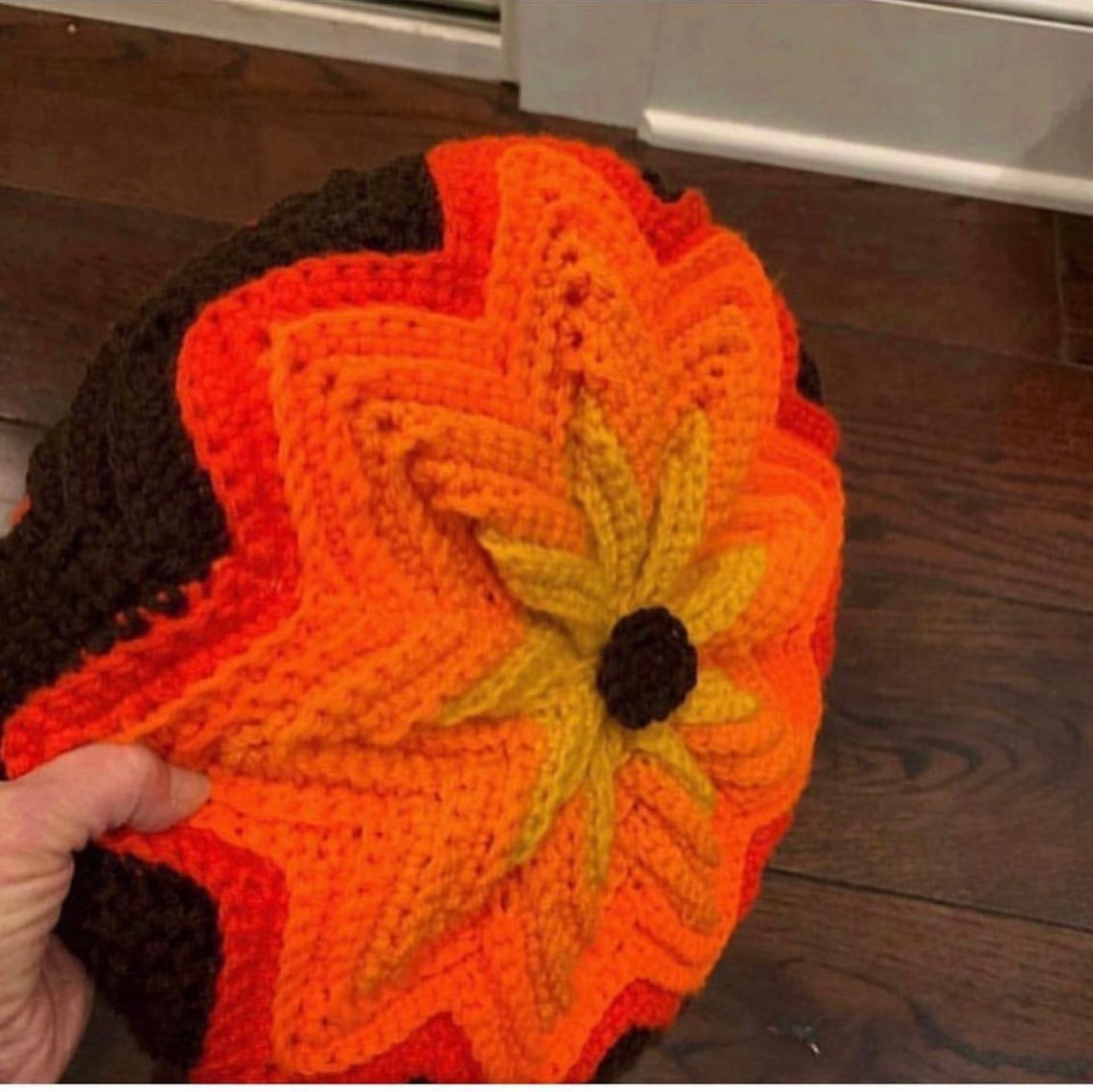 Mid Century 70s Crochet Throw Pillow Vintage Inspired Retro Etsy