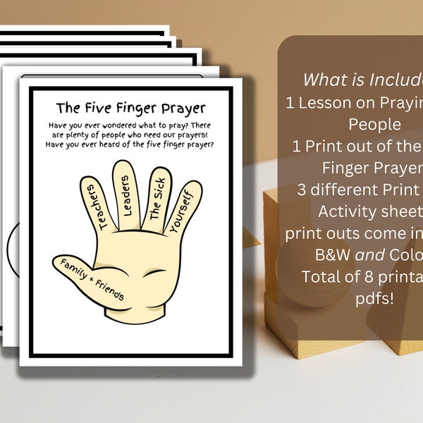 3 Bible Activities and Lesson on Five Finger Prayer, Kids Bible Lesson on Prayer | Sunday School Lesson, Christian Teaching, Bible teaching,