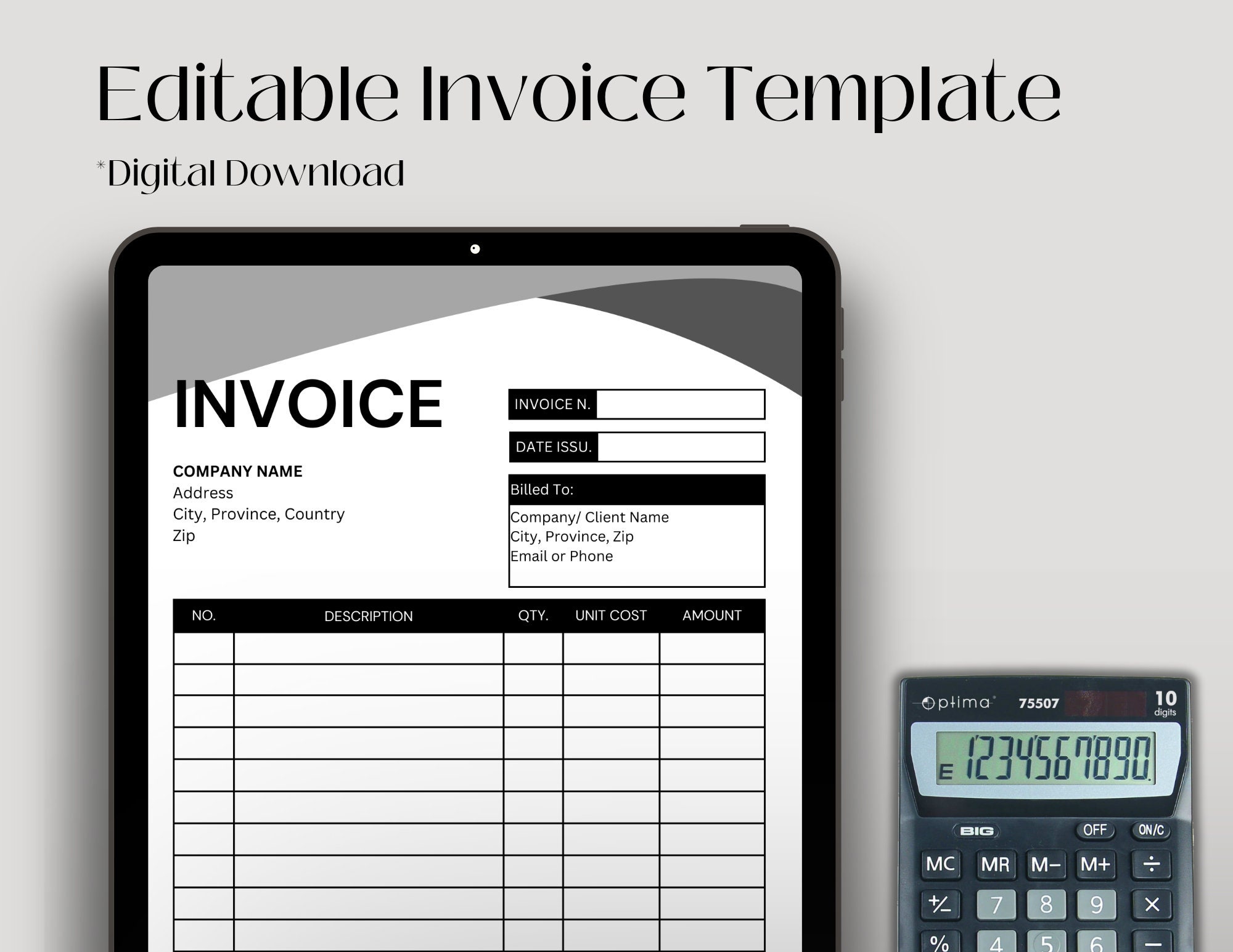 Invoice Template Editable Invoice Template Professional Invoice