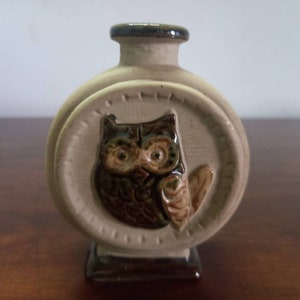 Vintage Takahashi Mini Owl Decorative Flower Bud Vase San Francisco Japan