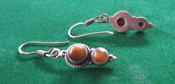 Vintage Sterling Silver with Tiger's Eye Natural … - image 1