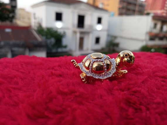 Vintage Turtle Brooch Butler marked, signed by De… - image 4