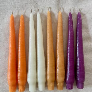 Carrot Taper Beeswax Candle | Spring and Summer Decor, Thanksgiving Decor