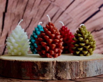 Pinecone Beeswax Candle | Fall Decor | Holiday Decor