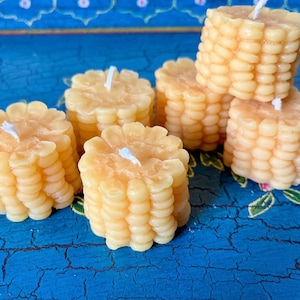Mini Corn Cob Beeswax/Soy Blend Candle | Novelty Food Candle