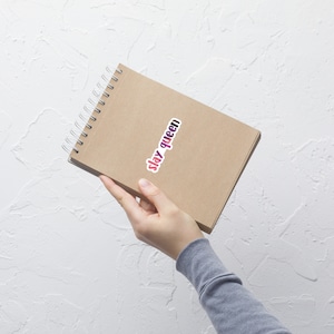 Slay Queen Stickers for Notebooks, Water Bottles, Computers, Cars. Motivational and Empowering Women Stickers Muti Color Marble Design