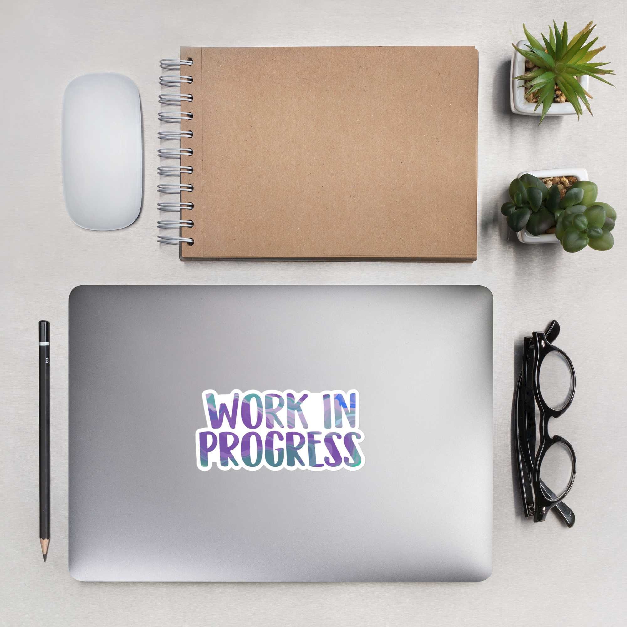 Work in Progress Sticker for Computer, Car, Water Bottle, Notebook ...