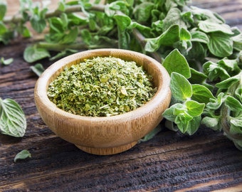 Oregano, dry, Organic, selling as 2 shakers x 0.7 oz. each, great for pizza, soups, salads and more. FREE SHIPPING!
