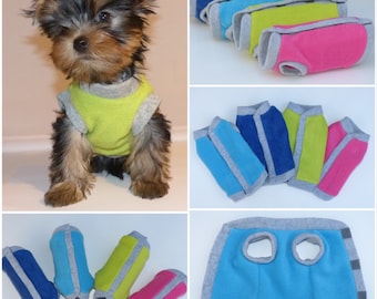 Cozy dog jacket with back closure, dog sweater for small dogs, fleece sweater for dogs