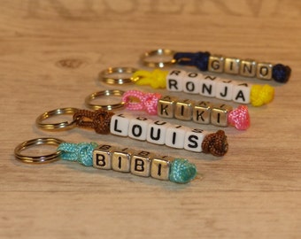 Personalized name tag - pendant with name - individual key ring - gift for men, women & children