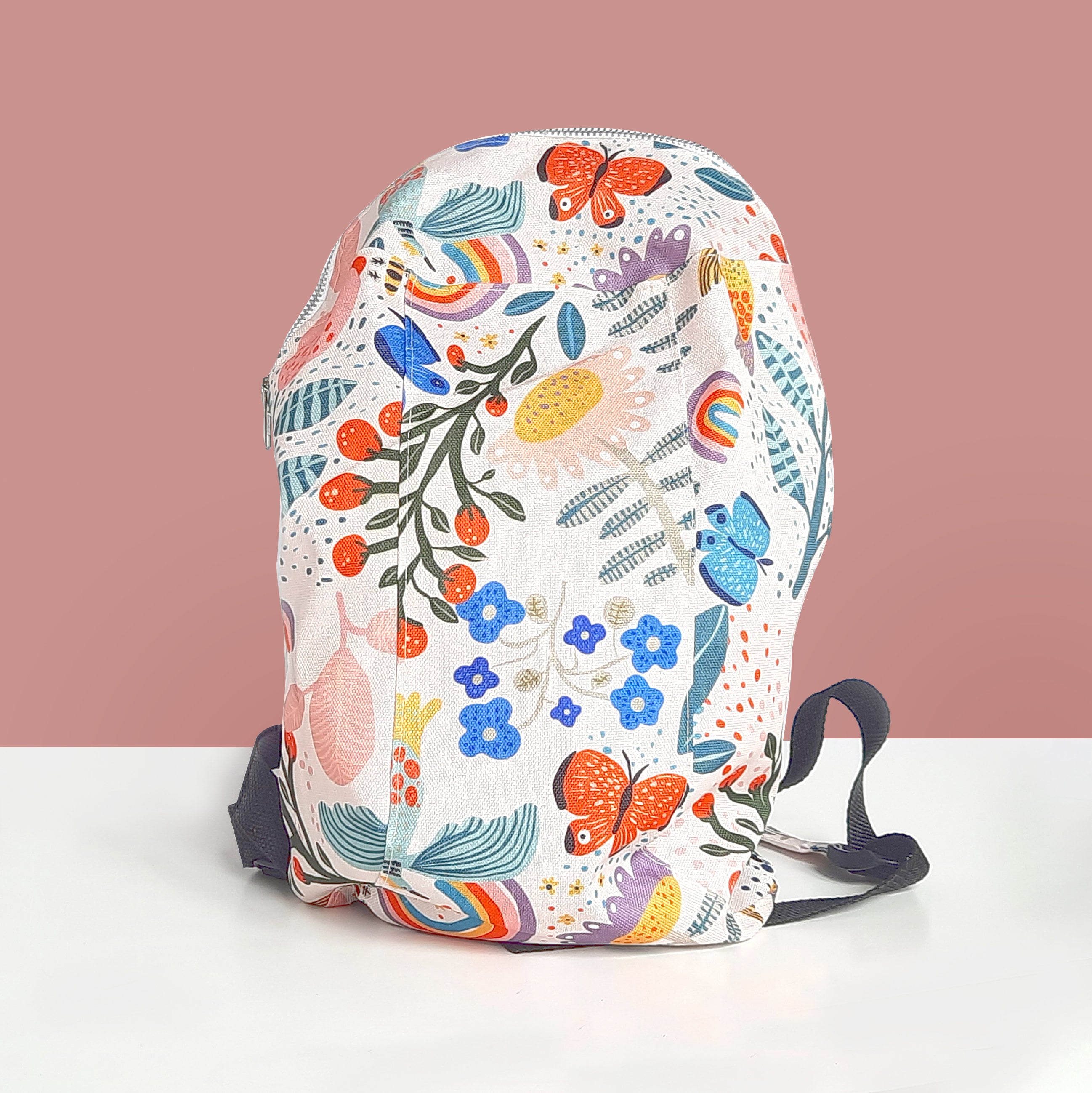 TropicalLife Spring Wildflowers Floral Small Backpack for Women Ladies,  Mini Backpack Travel Casual Backpack Purse Satchel Daypack