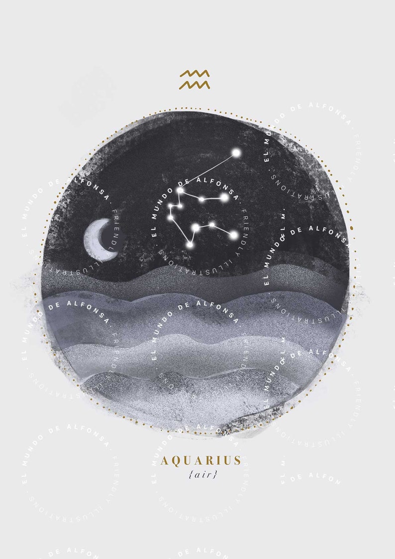 Aquarius Printable Poster | Digital Print | Printable Art | Digital ...