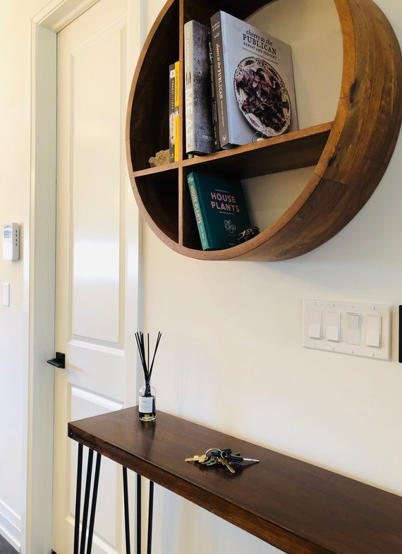 Butcher Block Console Table Hairpin Legs Etsy