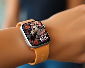 Floral Horse Apple Watch Face Wallpaper (Digital Download)