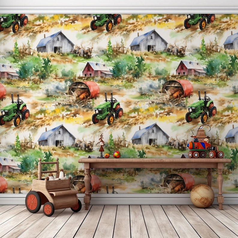 Country Farm Seamless Texture Agricultural Printable Pattern Digital ...