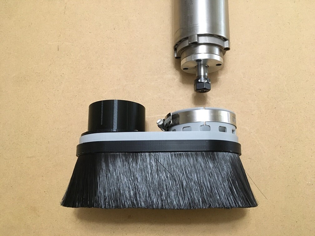 CNC Dust Shoe for 65mm ER11 Spindle Custom size vacuum Etsy