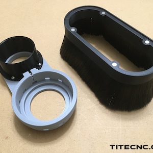 CNC Dust Shoe for 80mm ER20 Spindle - Custom size vacuum attachment