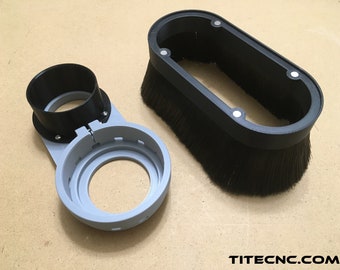 CNC Dust Shoe for 80mm ER20 Spindle - Custom size vacuum attachment