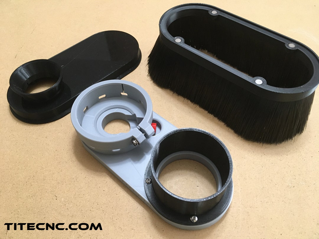 CNC Dust Shoe for Makita RT0701C - Custom Size Vacuum Attachment