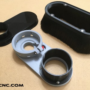 CNC Dust Shoe for Makita RT0701C - Custom size vacuum attachment