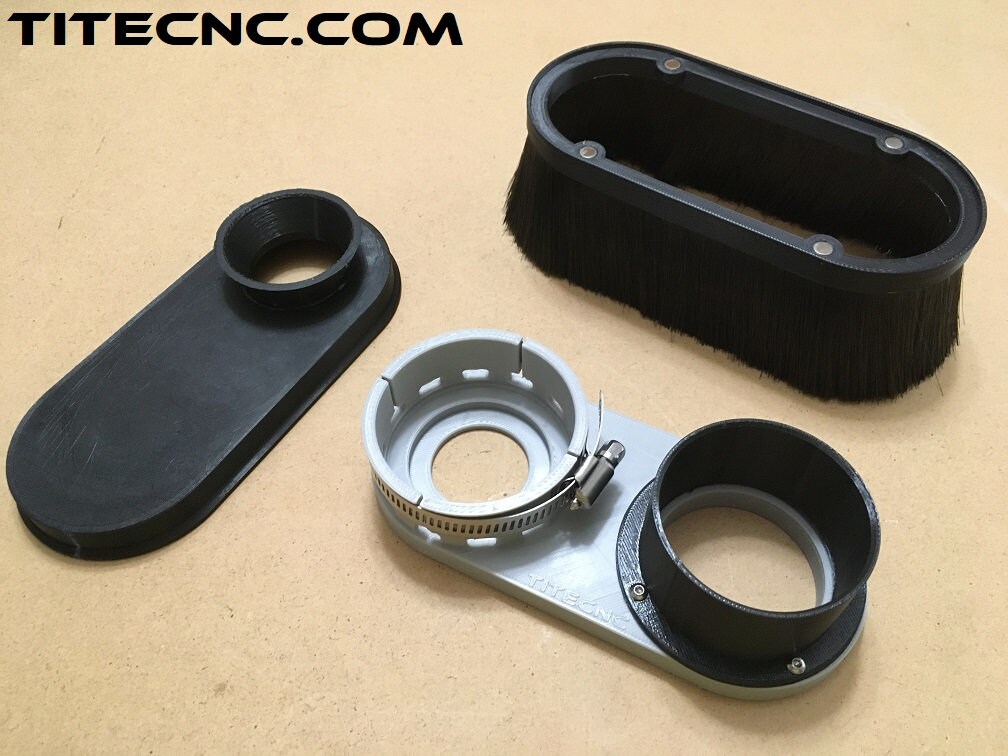 CNC Dust Shoe for 65mm ER11 Spindle Custom size vacuum Etsy