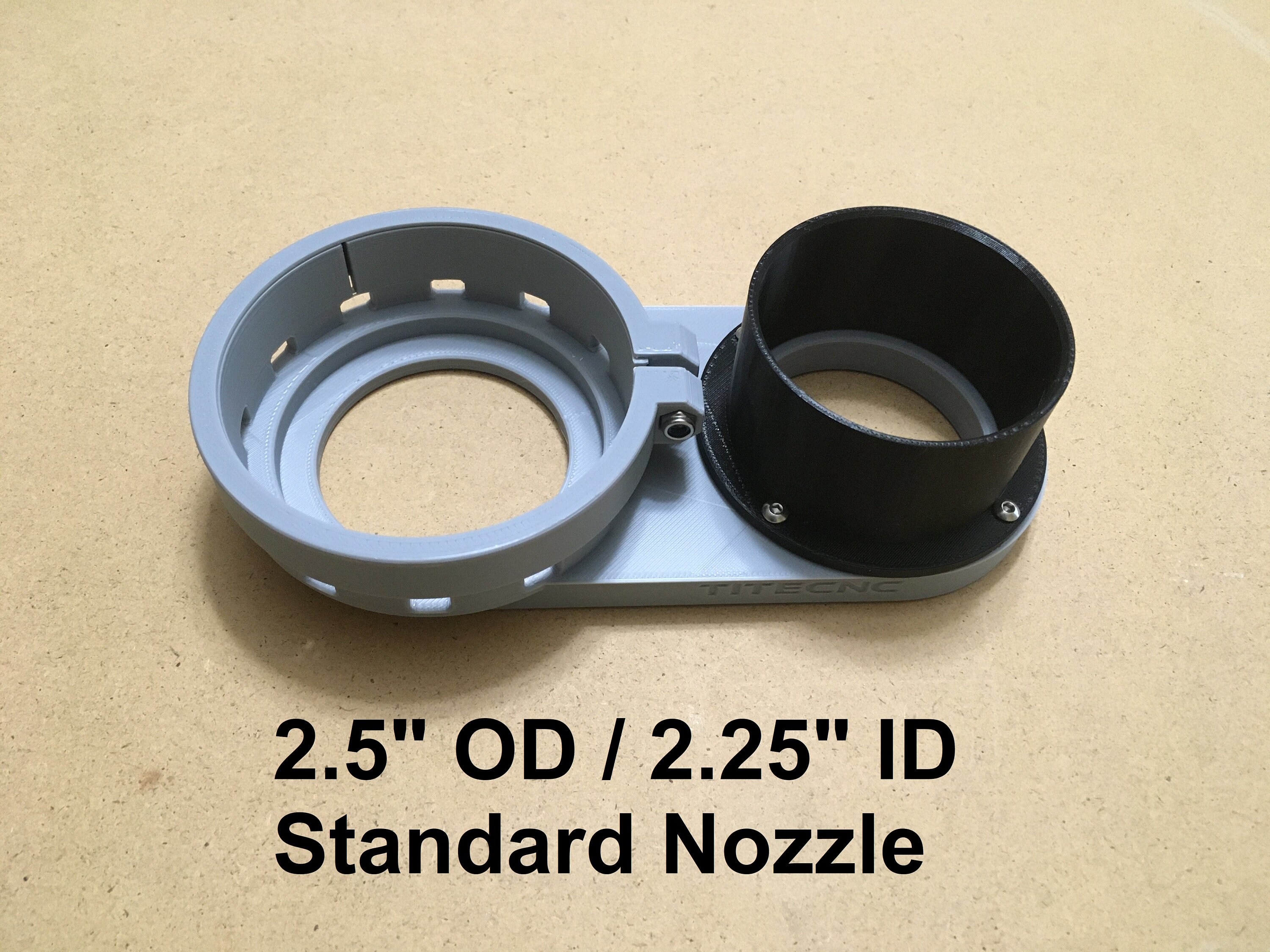 CNC Dust Shoe for 80mm ER20 Spindle - Custom Size Vacuum