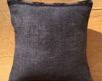 20x20 gray black hemp pillow,hemp pillow,cushion cover,livingroom decoration throw pillow,patchwork rug pillow,striped lumbar pillow,1437
