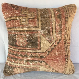 Striped Pink Tribal Turkish Hemp Pillow,Handmade Vintage Kilim Hemp Pillow,Livingroom Decoration Oushak Rug Pillow,Cushion Cover,Hemp,1561