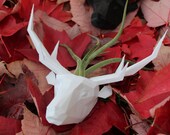 Small Low-Poly Elk Skull Planter Pot Geometric Eco-Friendly Modern Planter Succulent Pot Unique Indoor Planter