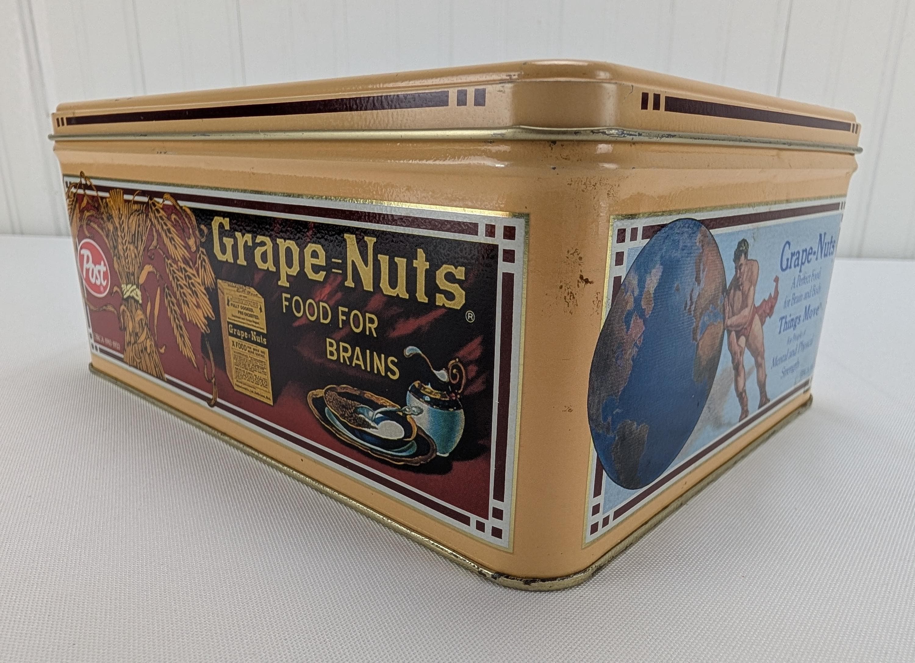 ポストグレープナッツメタル缶ヴィンテージレプリカ一般食品保存ホーム 