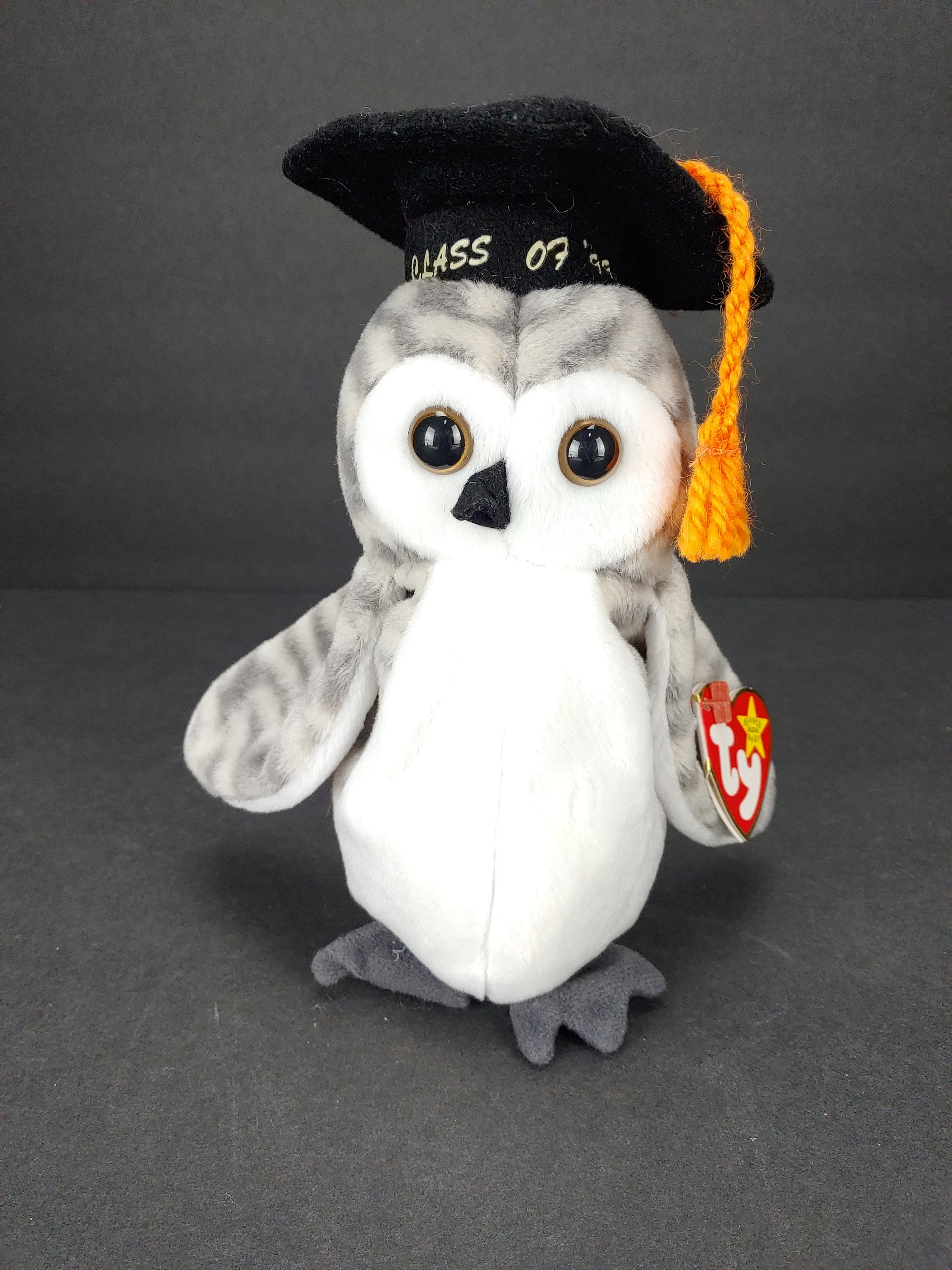 Ty Original Beanie Baby Wiser Owl Plush 6.5" Stuffed Animal Class of 1999 Tags
