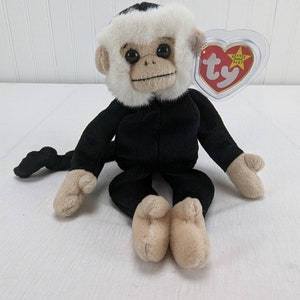 Ty Beanie Baby Mooch the Spider Monkey Plush Stuffed Animal 1999 August Hang Tag