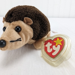 Vintage Ty Original Beanie Baby Prickles Hedgehog Plush Stuffed Animal 1999 Tags