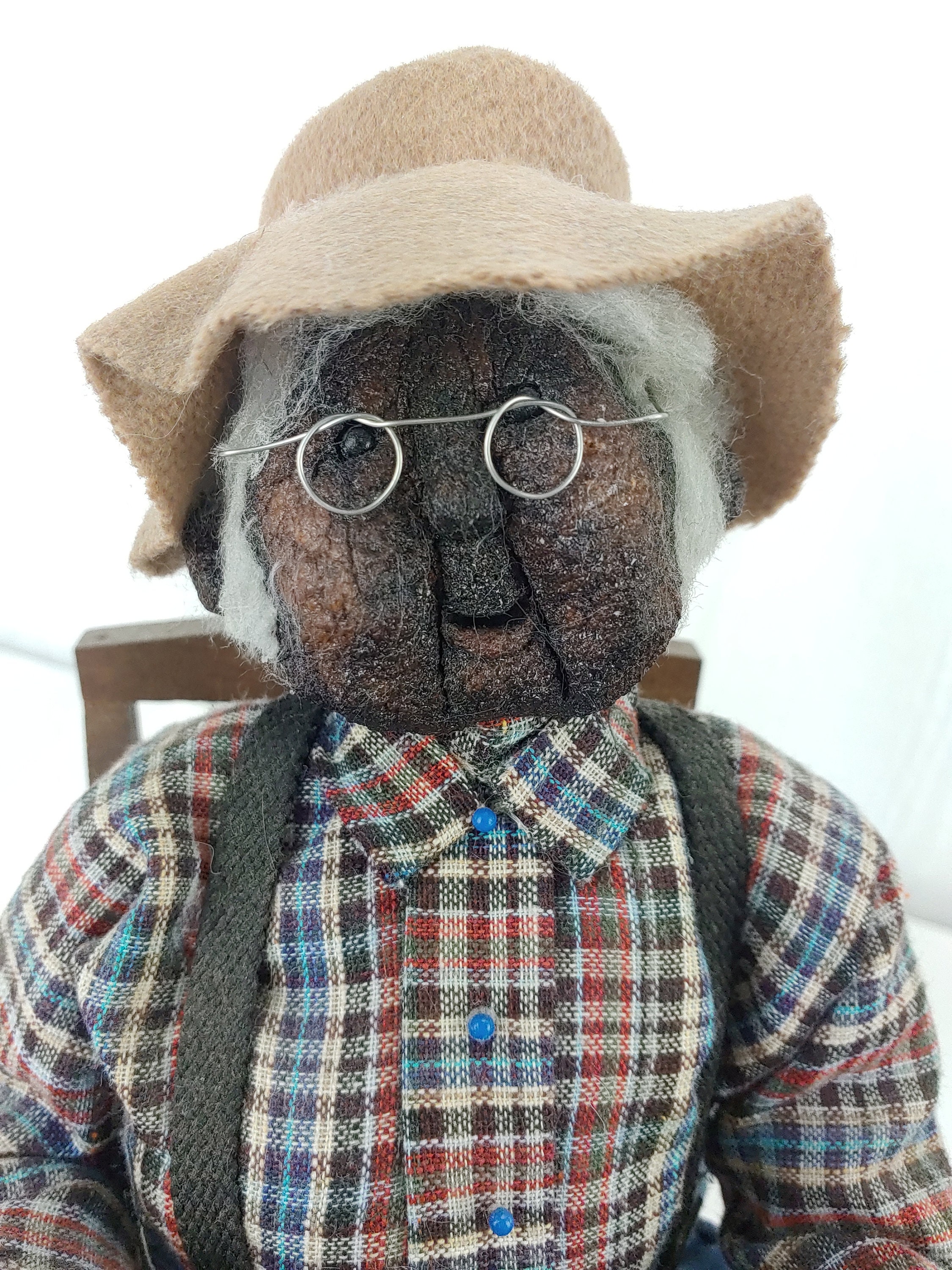 Authentic Handcrafted Apple Head Dolls Grandpa and Grandma Set Etsy
