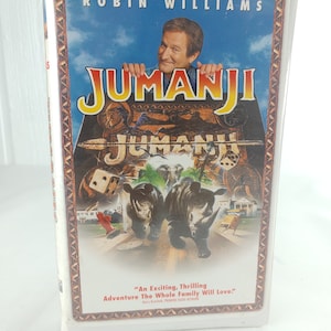 Jumanji VHS Clamshell Caso Robin Williams PrePropió 11740 Tri Star
